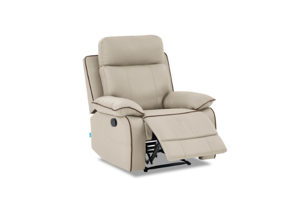 Picture of SORIANO Air Leather Reclining Sofa Range (Greige) - 1R