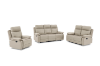 Picture of SORIANO Air Leather Reclining Sofa Range (Greige) - 3RR + 2RR Sofa Set