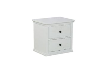 Picture of [FLOOR MODEL CLEARANCE] MADISON 2-Drawer Bedside Table (White)