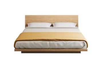 Picture of [FLOOR MODEL CLEARANCE] YORU Japanese Low Height Bed Frame - Queen (with Headboard)