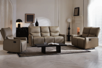 Picture of NICOLE Genuine Leather Manual Reclining Sofa Range