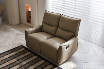 Picture of NICOLE Genuine Leather 2-Seater Manual Reclining Sofa