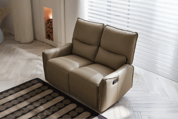 Picture of NICOLE Genuine Leather 2-Seater Manual Reclining Sofa