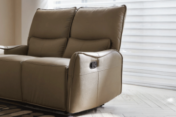 Picture of NICOLE Genuine Leather Manual Reclining Sofa Range - 2 Seat Recliner Sofa (2RR)