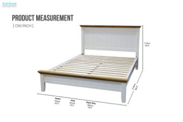Picture of NOTTINGHAM  Queen/King/Super King Solid Oak Bed Frame (White)