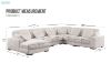 Picture of PAULINA Corduroy Fabric Modular Chaise Facing Right Sofa Set