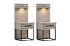 Picture of (Set of 2) WESTDEN Bedside Table with Side Pier Combo
