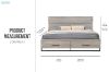 Picture of WESTDEN Storage Bed Frame Set - Super King Size Bed with 2 Sets Bedside+Side Pier Combo