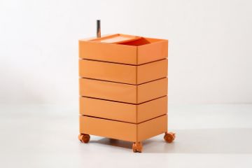 Picture of GAVIN Rotating 5 Tier Utility Drawer Wheel Trolley (Orange)