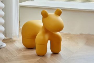 Picture of RUMIYA Playful Accent Seating Sculptural Pony Chair (Yellow)