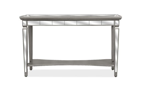 Picture of PALLIE Tempered Glass Top Segmented Mirror Console Table