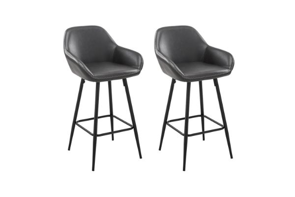 Picture of GOMEZ Accent Bar Chair (Grey) - 2 Chairs in 1 Carton