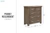 Picture of WESTMINSTER 5-Drawer Solid Oak Tallboy (Walnut)