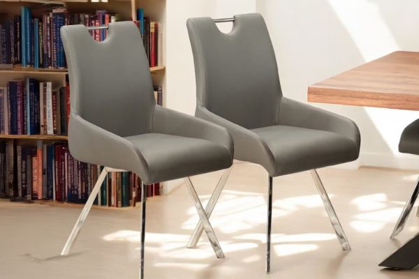 Picture of REIME 180° Swivel Dining Chair (Light Grey) - 2 Chairs in 1 Carton