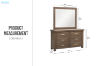 Picture of Westminster 6-Drawer Solid Oak Dresser with Mirror (Walnut)
