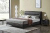 Picture of CUBA Genuine Leather Bed Frame in King Size (Dark Grey)