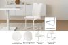 Picture of EDAN High Back Dining Chair with Chromed Base (Pearl White) - Each