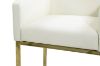 Picture of HESPER Bar Stool with Arms & Golden Finish Base (White)