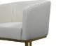 Picture of TRYTON Bar Stool with Arms & Golden Finish Base(White)
