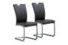 Picture of EDAN High Back Dining Chair with Chromed Base (Elegant Black) - 2 Chairs in 1 Carton