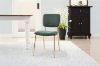 Picture of LASKY Gold Frame Fabric Dining Chair (Green) - 2PC in 1 Carton