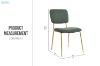 Picture of LASKY Gold Frame Fabric Dining Chair (Green) - 2PC in 1 Carton