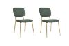 Picture of LASKY Gold Frame Fabric Dining Chair (Green) - 2PC in 1 Carton