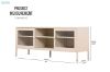 Picture of STARK Steel Frame 1.5M Sliding Door Transparent Glass TV Unit (Cream)