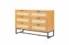 Picture of [FLOOR MODEL CLEARANCE] SAILOR 6 Drawer Chest with Rattan Design (Oak Colour)