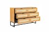 Picture of [FLOOR MODEL CLEARANCE] SAILOR 6 Drawer Chest with Rattan Design (Oak Colour)