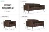 Picture of BARTLET 3/2/1 Seater Air Leather Sofa Range (Chocolate)