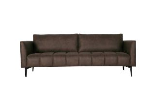 Picture of BARTLET Air Leather Sofa Range (Chocolate) - 3 Seater