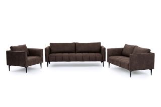 Picture of BARTLET Air Leather Sofa Range (Chocolate) - 3+2+1 Sofa Set