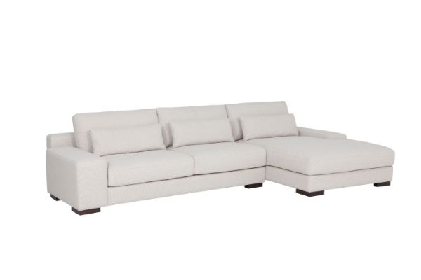 Picture of [FLOOR MODEL CLEARANCE] BROOK Feather Filled Sectional Sofa - Chaise Facing Right