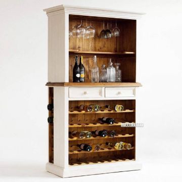 Picture of [FLOOR MODEL CLEARANCE] Bodde Wine Buffet/ Display Cabinet *Pine Wood