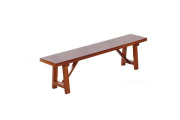 Picture of [FLOOR MODEL CLEARANCE] EILBY Solid Pinewood & Veneer Bench (Dark Brown)