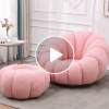 Picture of SUNFLOWER 360° Swivel Lounge Chair with Ottoman (Pink)