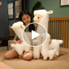 Picture of ALPACA Small/Big Plush Cushion (White/Brown)