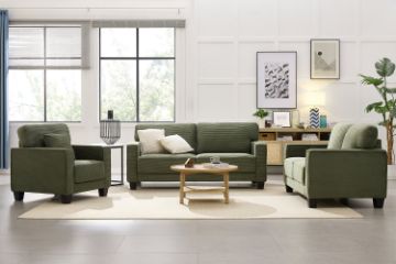 Picture of HERBERT 3/2/1 Seater Corduroy Sofa Range (Green)