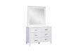 Picture of  [FLOOR MODEL CLEARANCE] CLOUDWOOD 6-Drawer Solid Pinewood Dresser with Mirror (White)