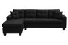 Picture of KLARA Reversible Sectional Sofa with Cupholders and Two Cushions (Black)