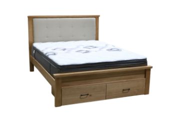 Picture of [FLOOR MODEL CLEARANCE] LYNWOOD Solid Tasmanian Oak Bed Frame in Queen Size