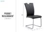 Picture of EDAN High Back Dining Chair with Powder Coating Base (Elegant Black) - 2 Chairs in 1 Carton
