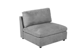Picture of ASPECT Nappa Fabric Memory Foam Sectional Modular Sofa (Grey) - Armless