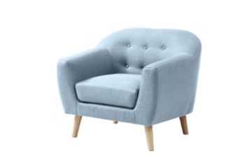 Picture of [FLOOR MODEL CLEARANCE]  BRACKE Fabric Sofa (Lake Blue) - 1 Seater
