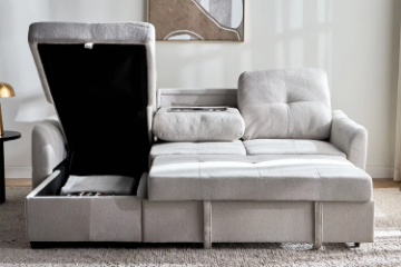 Picture of SANCO Sectional Sofa/Sofa Bed with Drop-Down Console & Charging Port & Storage