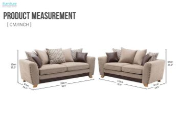 Picture of ARLO Fabric Sofa Range - 3+2 Seater