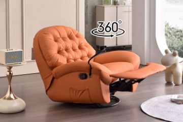 Picture of BAVA 360° Swivel Power Recliner Lounge Chair with Mobile Holder (Orange)