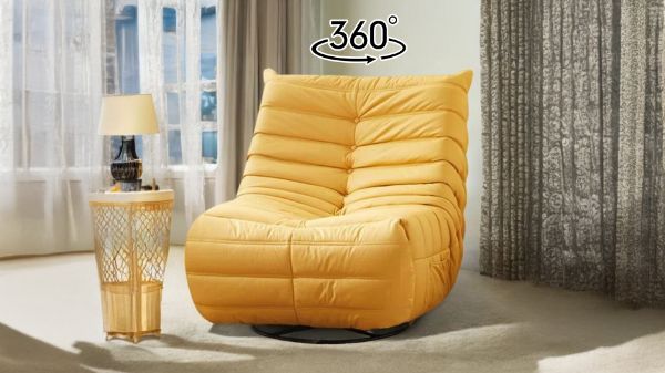 Picture of REPLICA TOGO 360° Swivel Reclining and Rocking Lounge Chair (Yellow)
