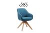 Picture of VENETIAN 360° Swivel Fabric Arm Chair (Blue)